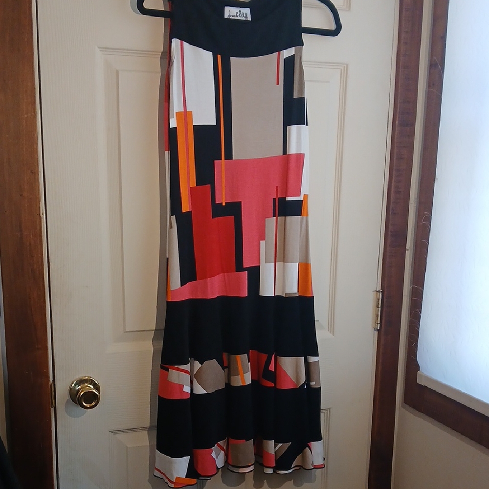 Colorful Geometric Maxi Dress